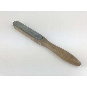 Vintage Knife Sharpening Stone Whetstone Tool Wood Handle Honing Steel Sharpener